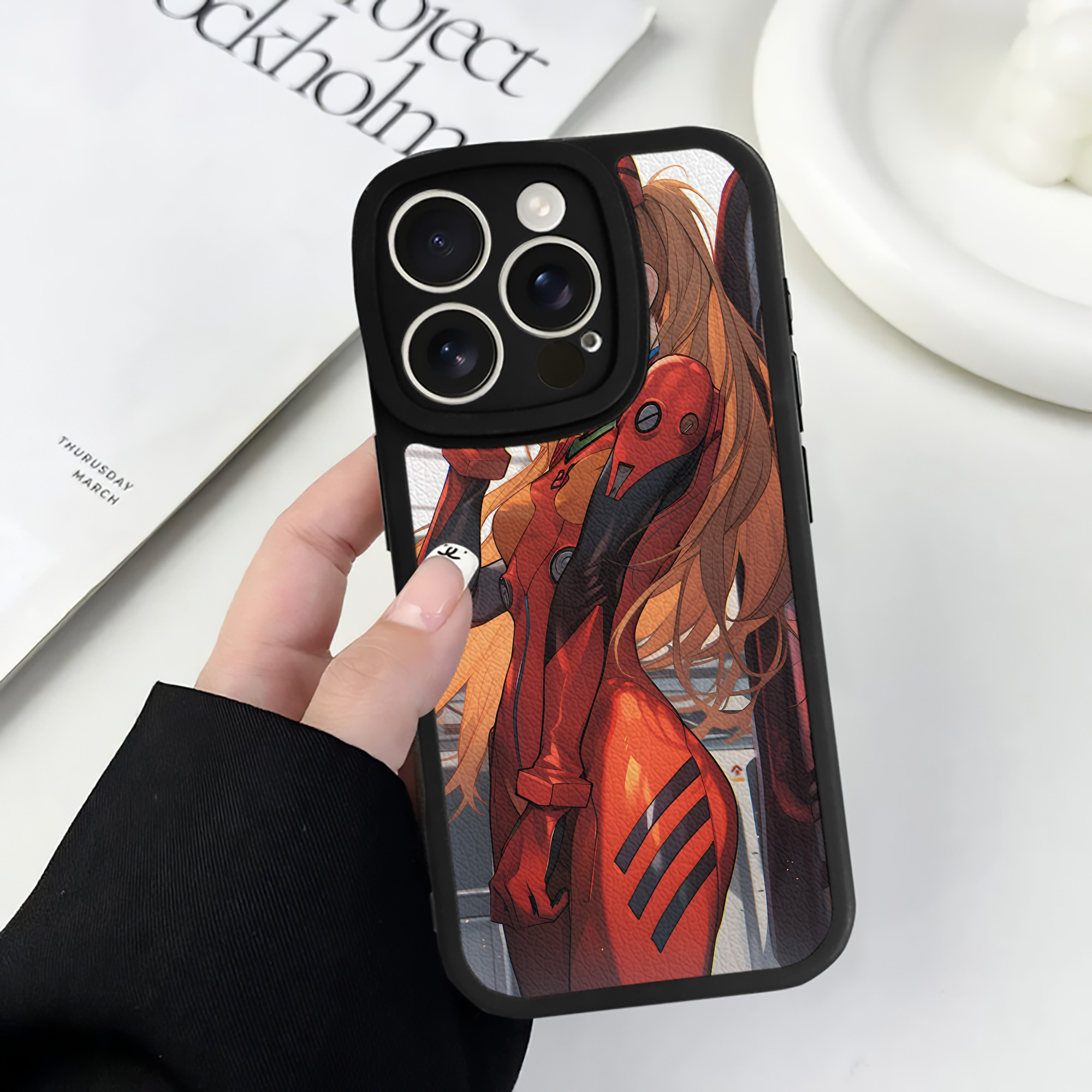 （画像用） EVA 新世紀エヴァンゲリオン 【iPhone 16シリーズ対応】シリコンスマホケース（レザー調） 材質：シリコン
